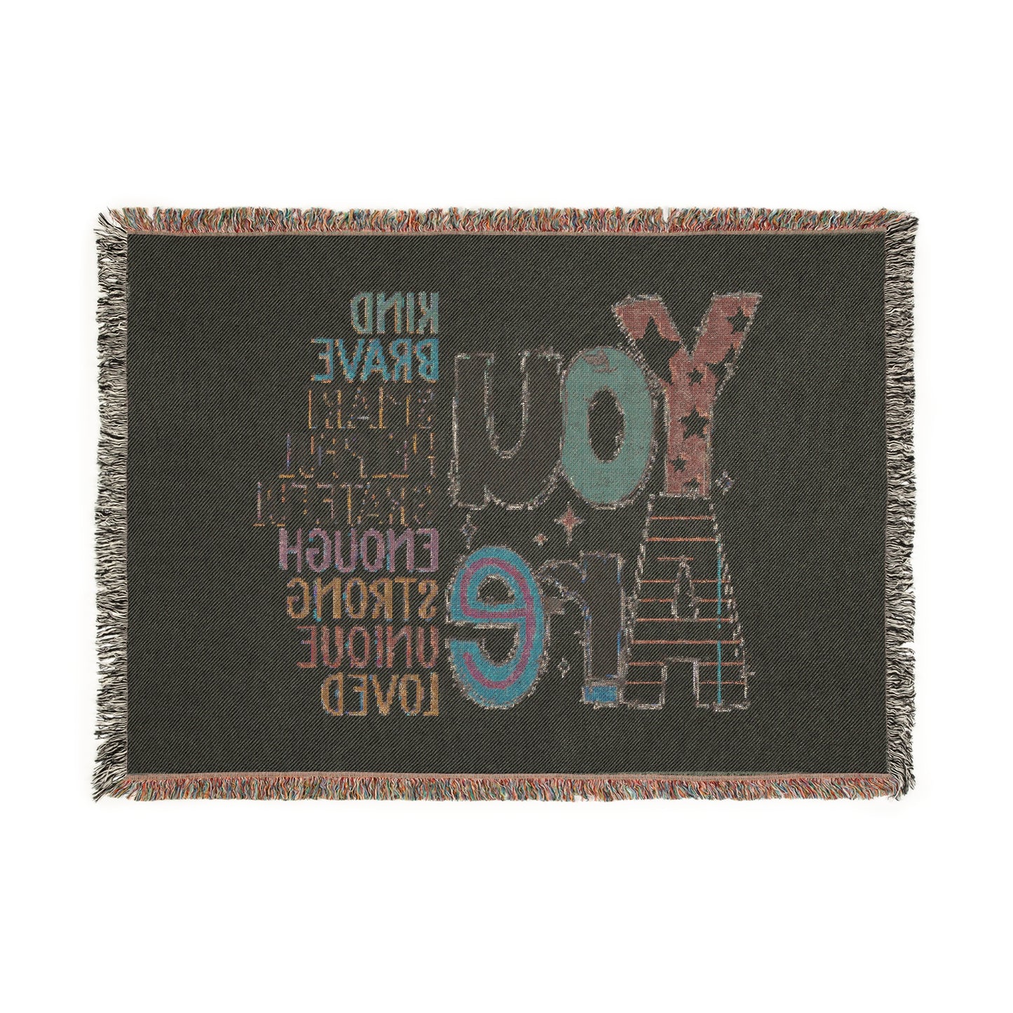 🧶 YOU ARE... Woven Blanket – Wrap Yourself in Meaning