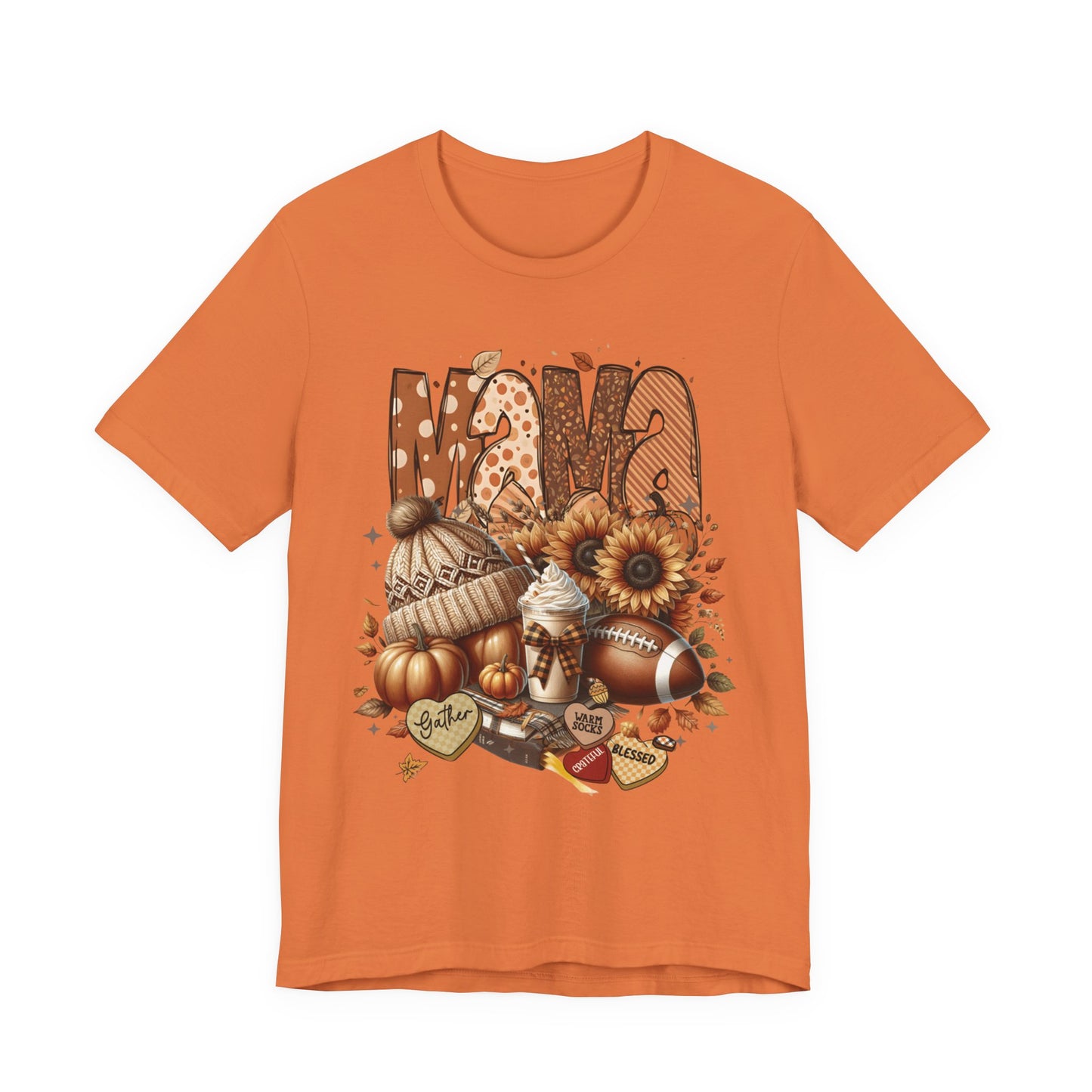 “Thankful Mama” Fall Graphic Tee – Cozy Shirt for Moms | Family, Football & Holiday Vibes