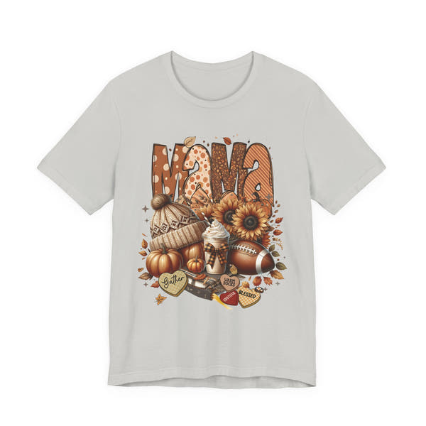 “Thankful Mama” Fall Graphic Tee – Cozy Shirt for Moms | Family, Football & Holiday Vibes