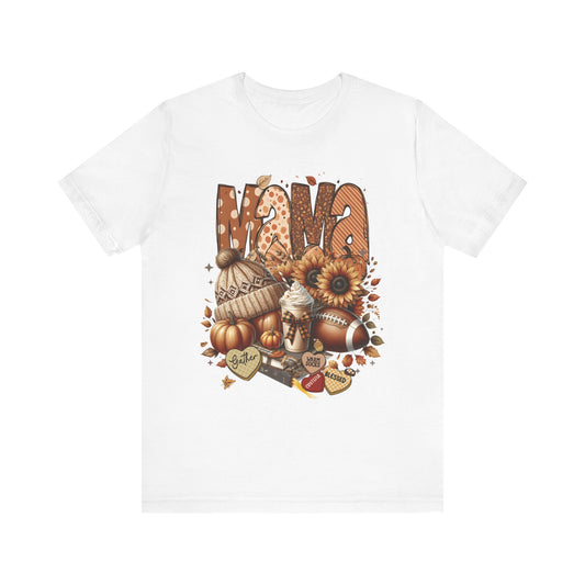 “Thankful Mama” Fall Graphic Tee – Cozy Shirt for Moms | Family, Football & Holiday Vibes